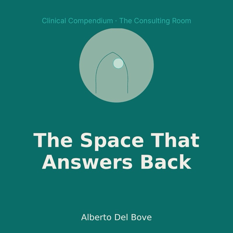 Cover of «The Space That Answers Back», on AI and psychotherapy