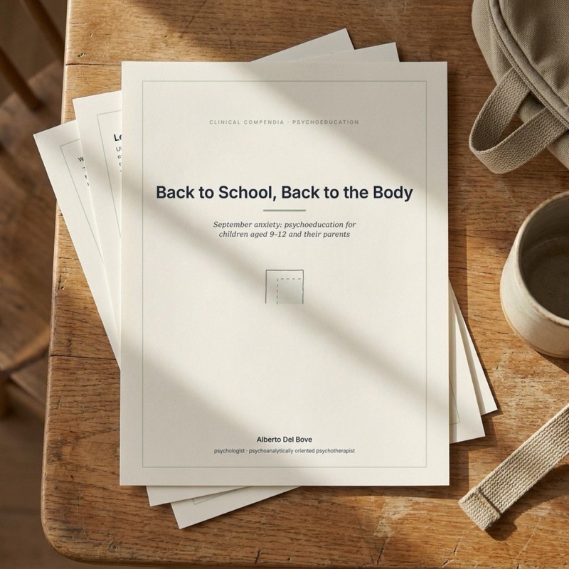 September anxiety pack for children aged 9 to 12, parent psychoeducation PDF